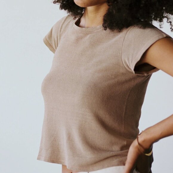 OZMA Tops - OZMA Lou Tee Tea S Silk Noil